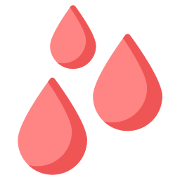 Blood sample drops icon