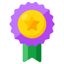 Ribbon badge icon