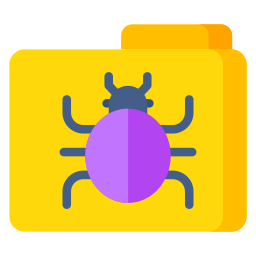 carpeta infectada icono