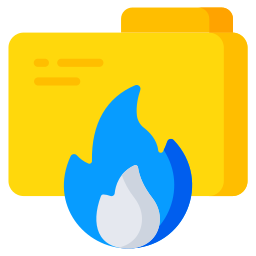 Data burning icon