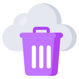 Cloud dustbin icon