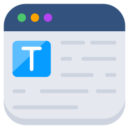 Web text tool icon