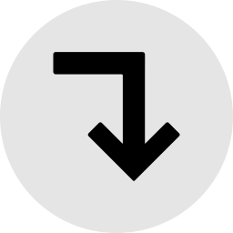 punta de flecha hacia abajo icono
