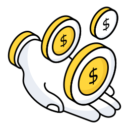 Receiving money icon