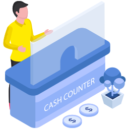 Cash table icon
