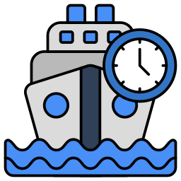 czas dostawy morskiej ikona