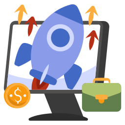 Business launch icon