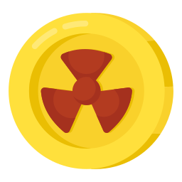vorsicht vor radioaktiver strahlung icon