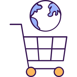 Глобальный шоппинг иконка