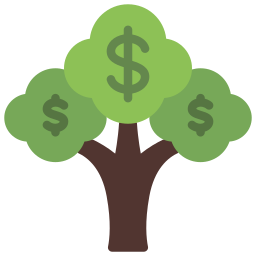 Money tree icon