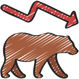 Bear market icon