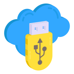 unidad flash nube icono