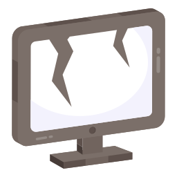 kapotte monitor icoon
