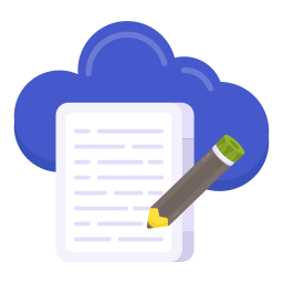 Cloud writing icon