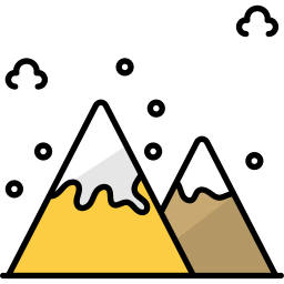 Snow mountains icon