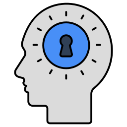 Brain security icon