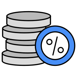 monedas de descuento icono
