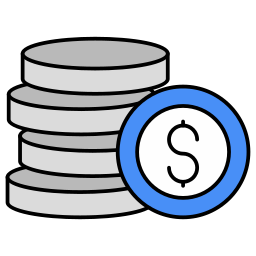 Долларовые монеты иконка