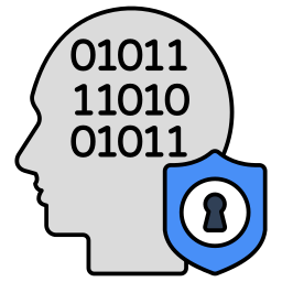 Secure binary code icon
