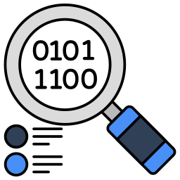 exploración de datos binarios icono