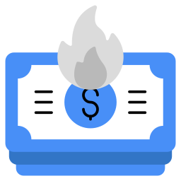 geld verbranden icoon