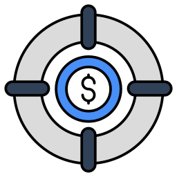 objetivo de dinero icono