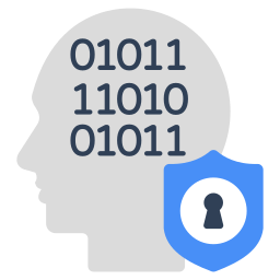 Secure binary code icon