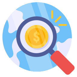 Money analysis icon