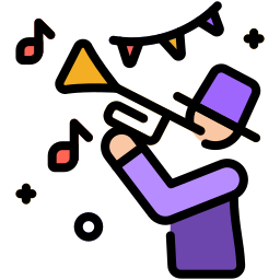 joueur de trompette Icône