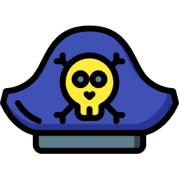 sombrero pirata icono