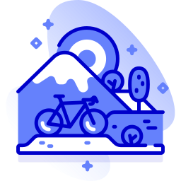 Mountain cycling icon