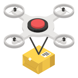 entrega de drones Ícone