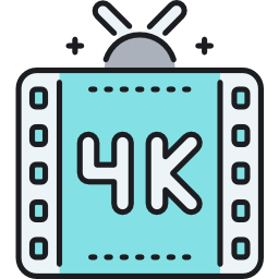 película 4k icono