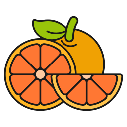 oranje fruit icoon