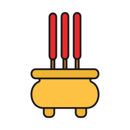 bastoncini di incenso icona