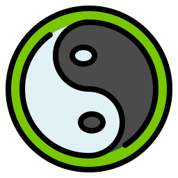 simbolo dello yin-yang icona