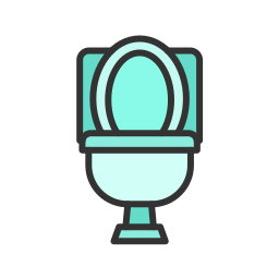 glanzend toilet icoon