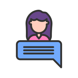 Woman comment icon