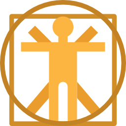 Vitruvian man icon