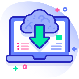 téléchargement dans le cloud Icône