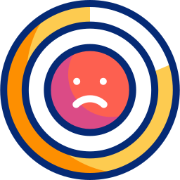 Sad review scale icon