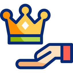 Hand with crown icon