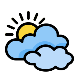 Cloud and sun icon