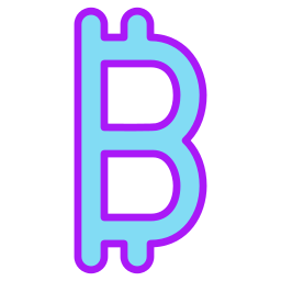 símbolo de bitcóin icono