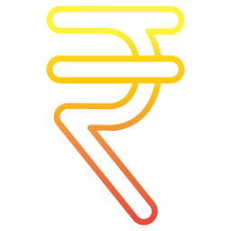 símbolo de la rupia icono
