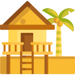 dom na plaży ikona