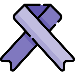 Purple ribbon icon