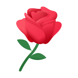 czerwona róża ikona