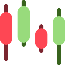 gráfico de velas icono