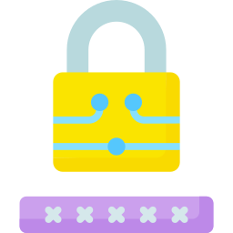 Digital padlock icon
